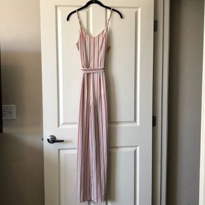 Salmon & blue striped jumper